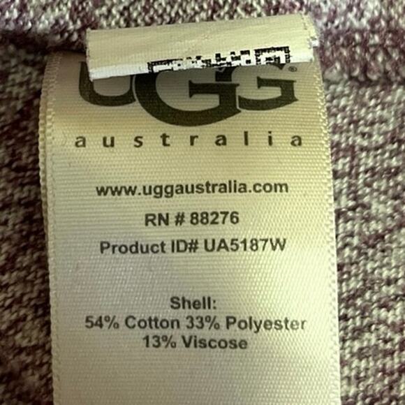 UGG Purple Long Sleeve Knit Shawl Collar Open Cardigan Sweater Top Size XS - Picture 4 of 4